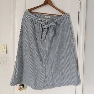 Madewell Palisade striped button-down skirt
